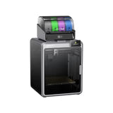 Creality K2 Pro Combo 3D printer with multicolor filament spools for high-speed multicolor printing.