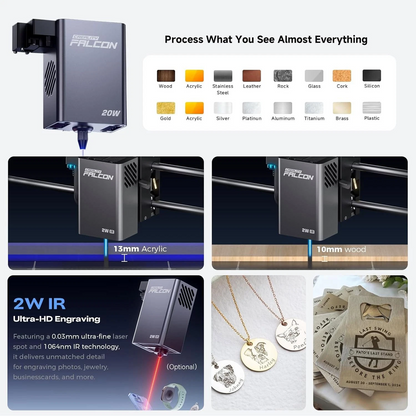 Creality Falcon A1 Pro 20W Laser Engraver & Cutter
