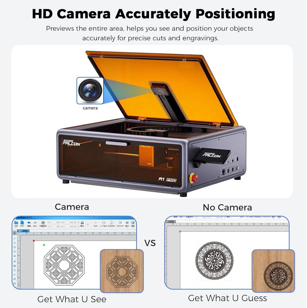 Creality Falcon A1 Pro 20W Laser Engraver & Cutter