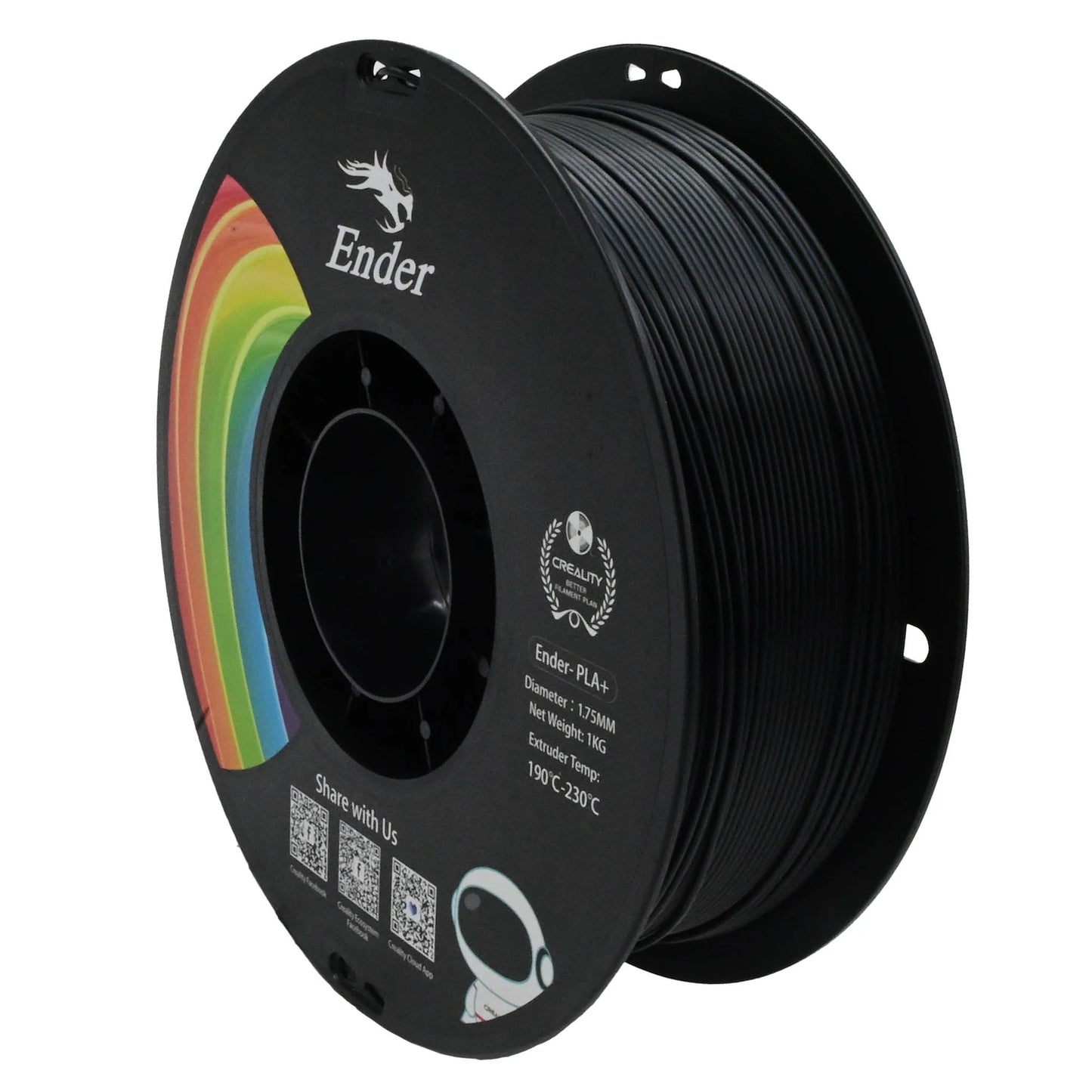 Ender PLA+ Filament 1.75mm - Creality 1kg | Black