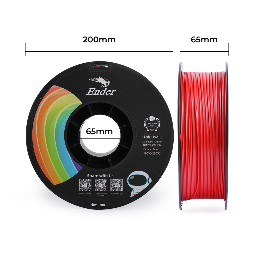 Ender PLA+ Filament 1.75mm - Creality 1kg | Red